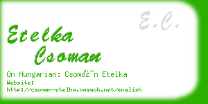 etelka csoman business card